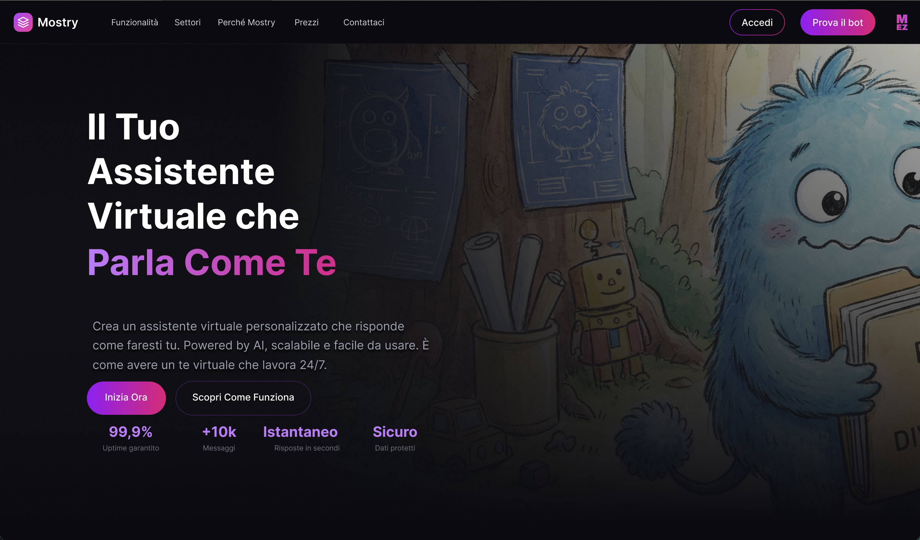 Mostry Homepage Preview