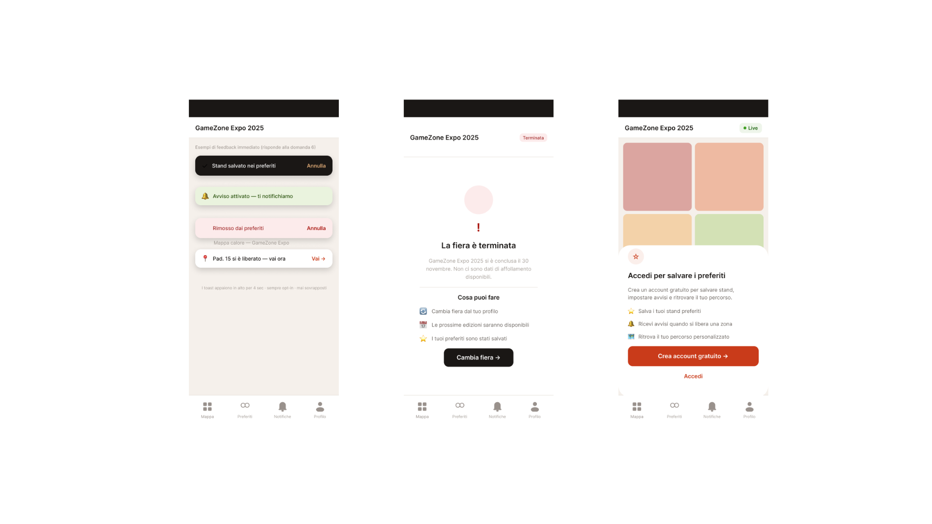 Controcorrente — Wireframe lo-fi