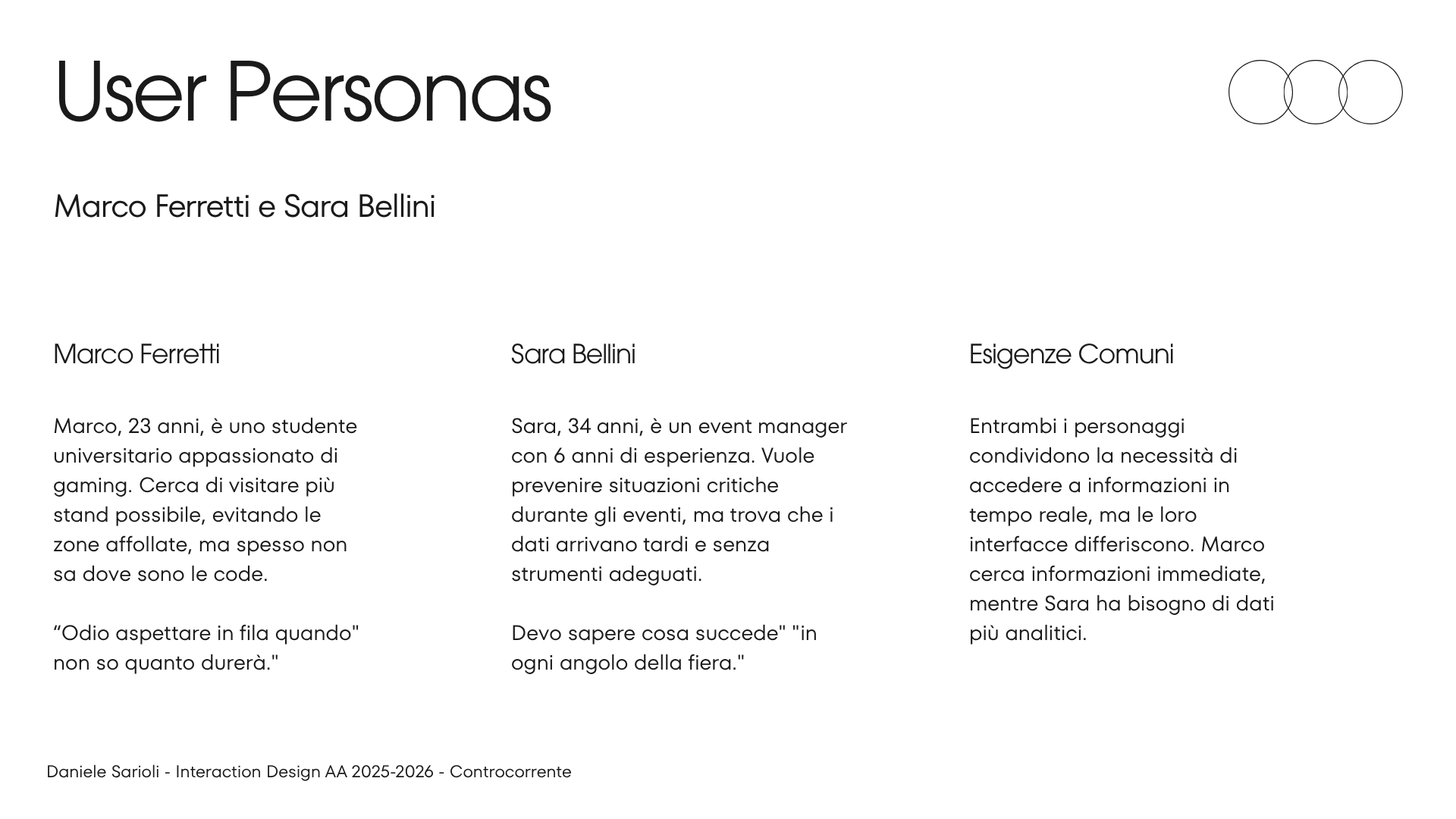Controcorrente — Le due personas