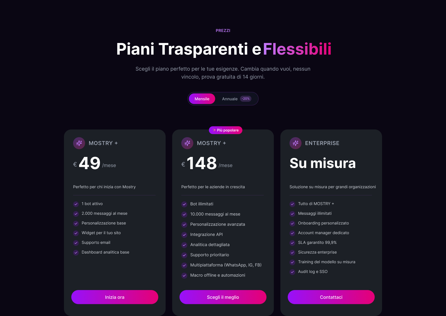 Piani e Prezzi